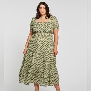 Estelle Olive Heart Maxi Dress, Size 2X